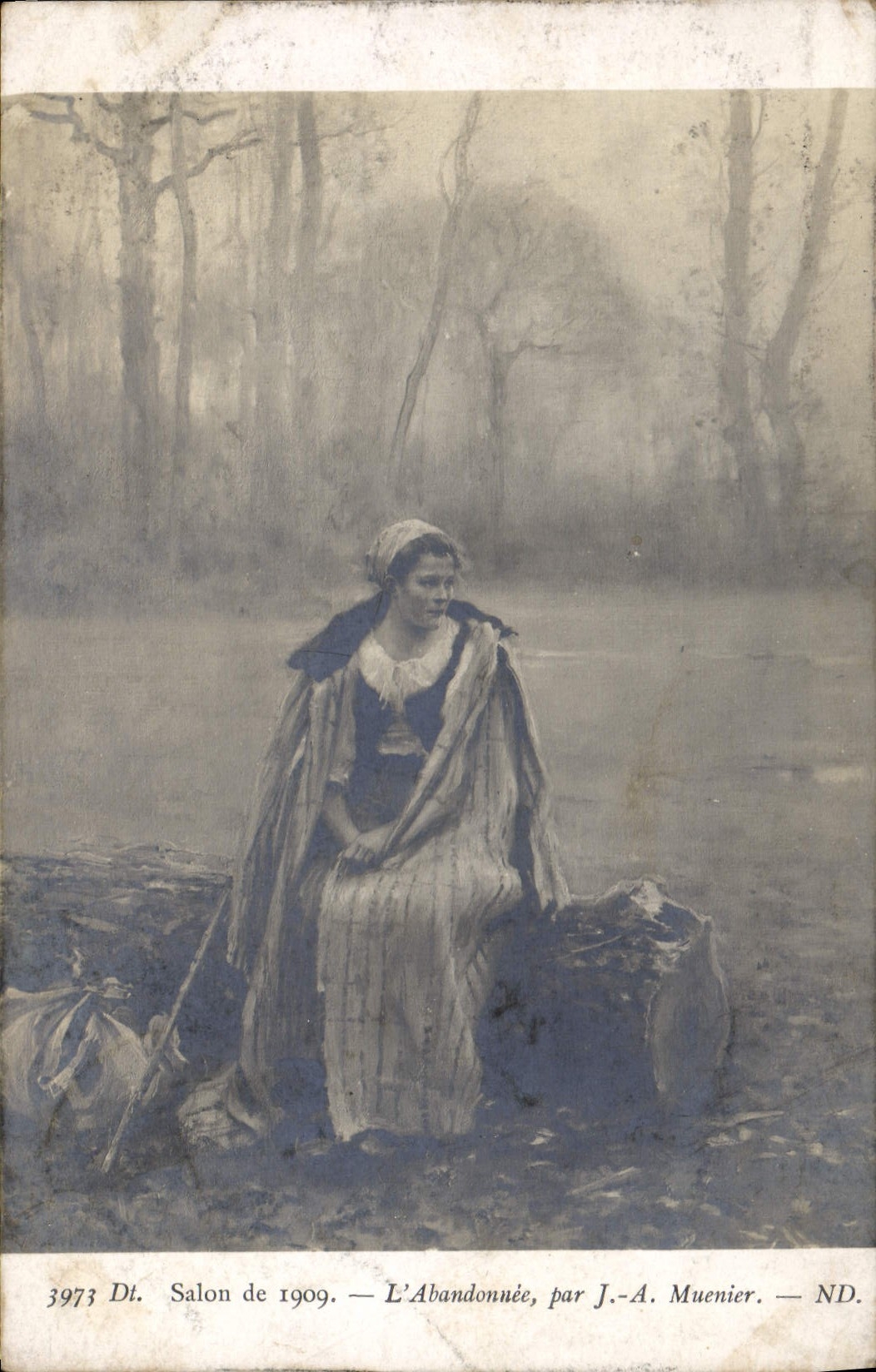 CPA Salon de 1909 L'abandonnee par Muenier 