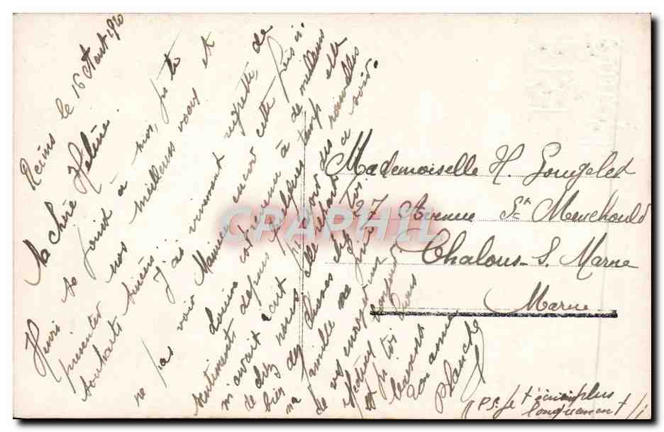 CPA Fantaisie Femme  — Rückseite