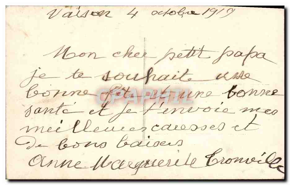 CPA Fantaisie Fleurs — Verso