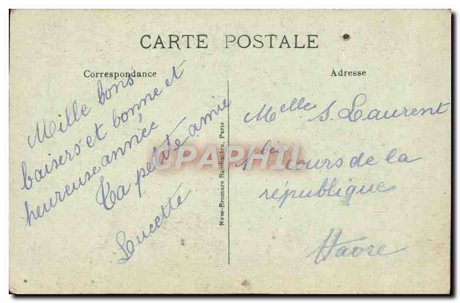 CPA Fantaisie Paysage — Back
