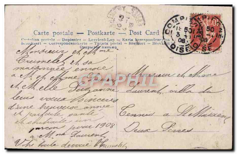 CPA Fantaisie Enfant Champagne — Rückseite