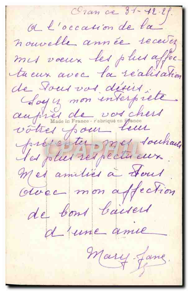 CPA Fantaisie Enfant Chevre — Rückseite