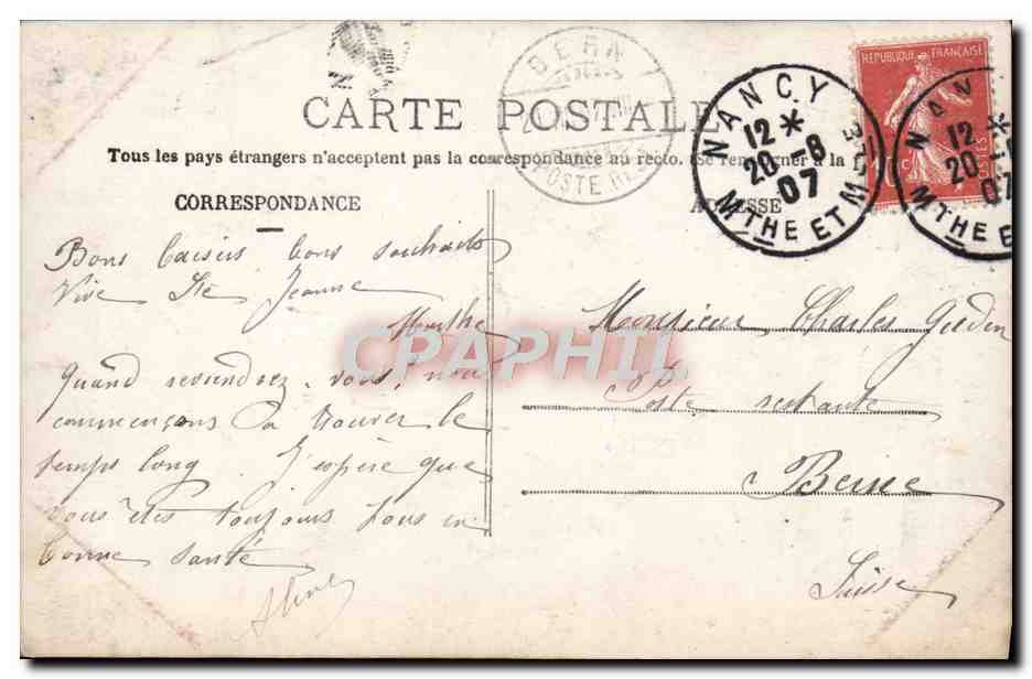 CPA Fantaisie Femme  — Verso