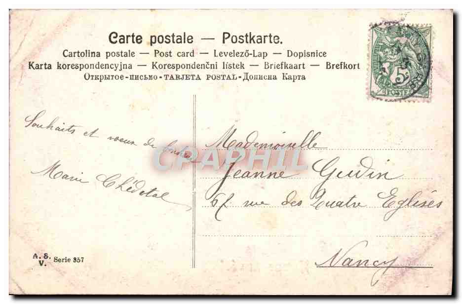 CPA Fantaisie Paysage — Verso