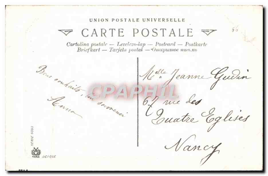 CPA Fantaisie Houx — Verso