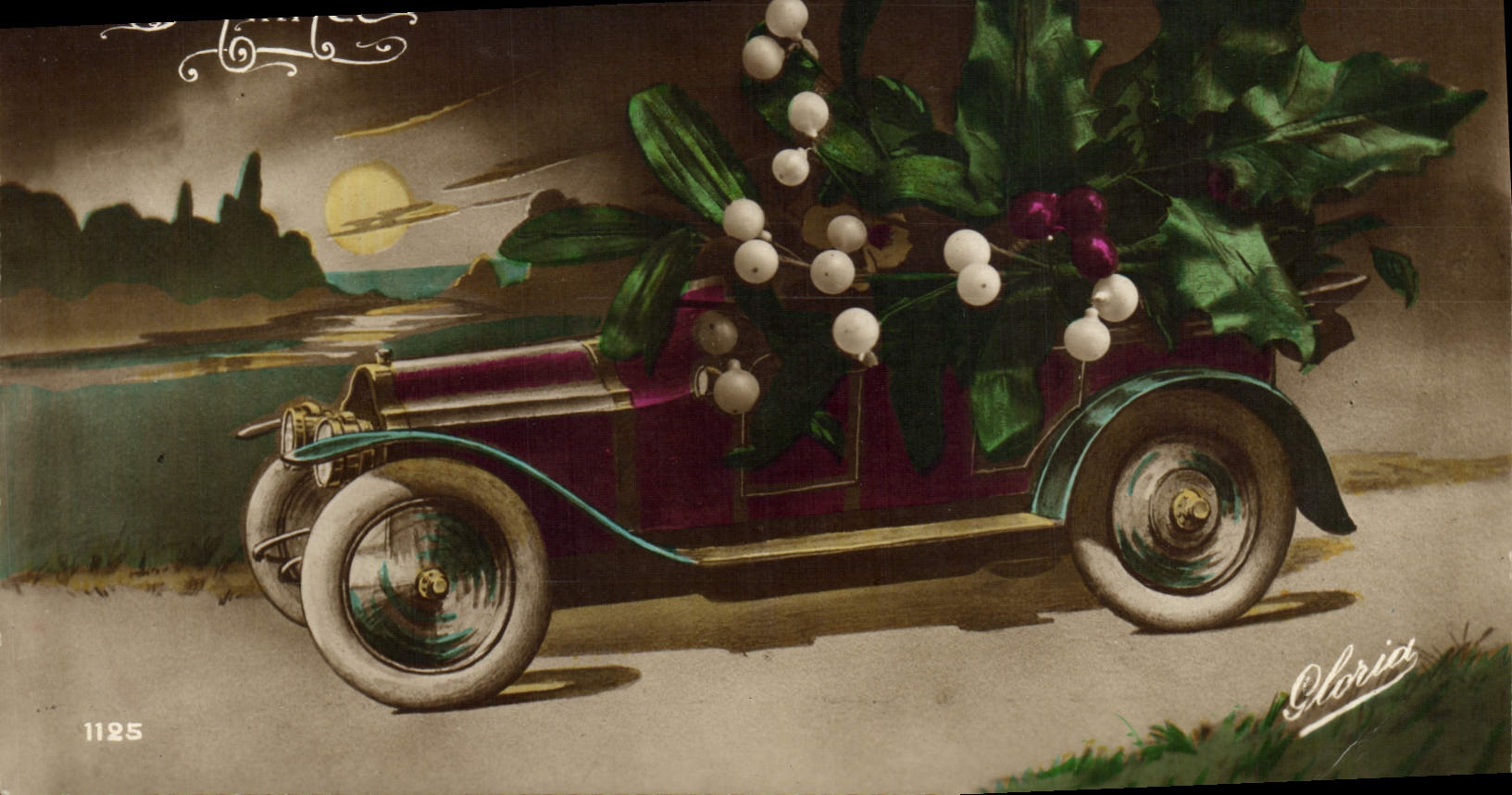 CPA Fantaisie Houx Automobile