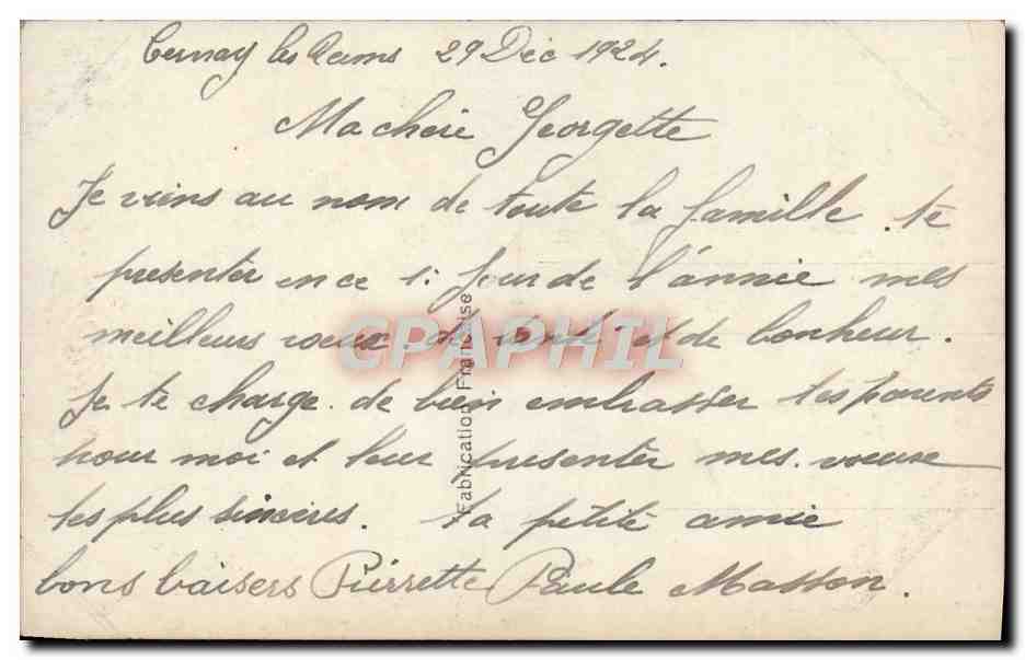 CPA Fantaisie Femme  — Rückseite