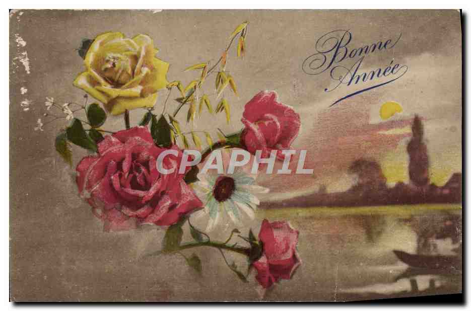CPA Fantaisie Fleur