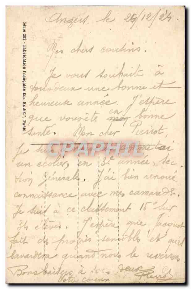 CPA Fantaisie Fleur — Verso