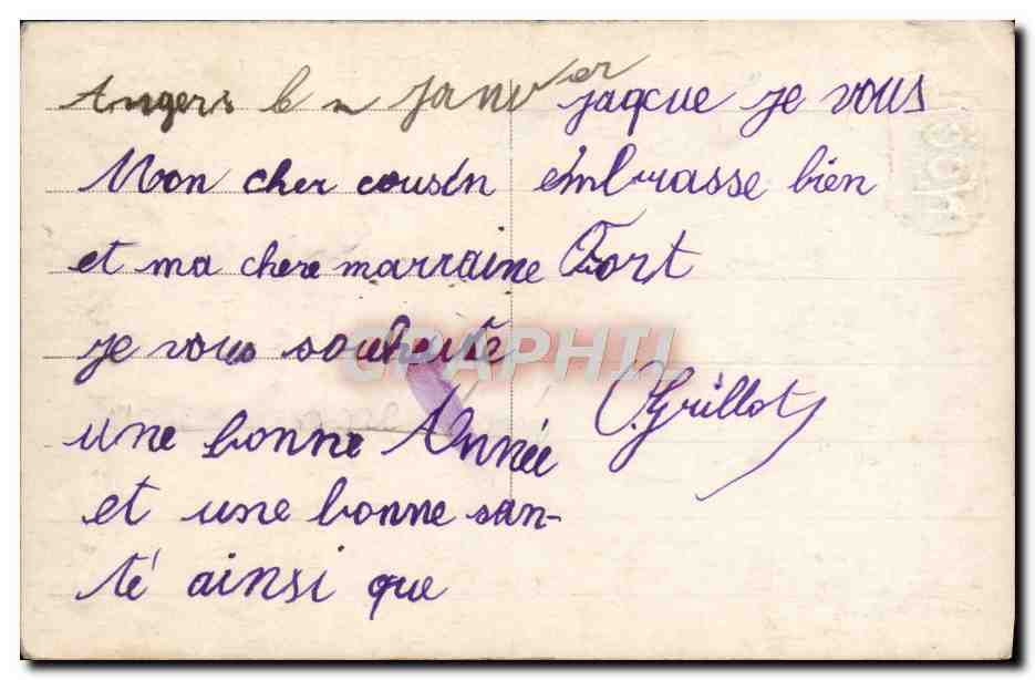 CPA Fantaisie Femme Enfant Noel Poupee — Verso