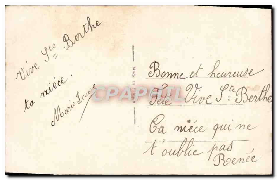 CPA Fantaisie Fleurs — Verso