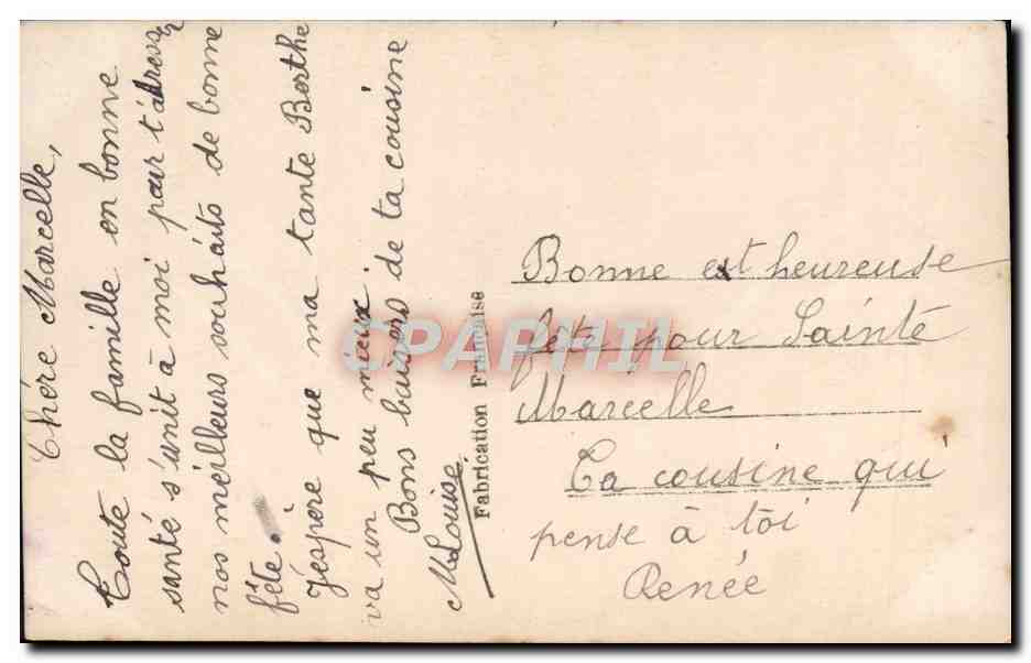 CPA Fantaisie Fleurs — Verso