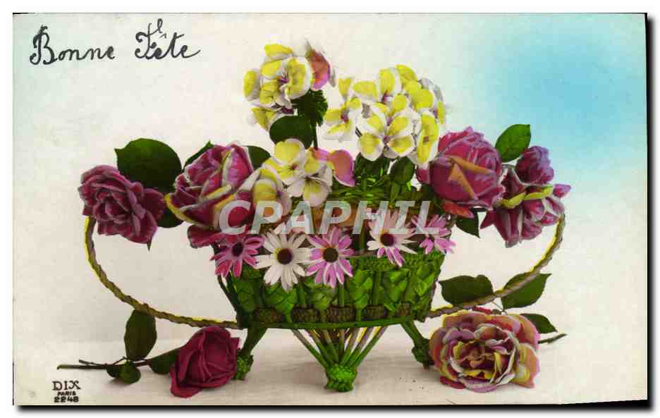 CPA Fantaisie Fleurs