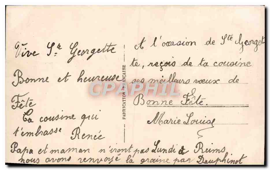 CPA Fantaisie Fleurs — Rückseite