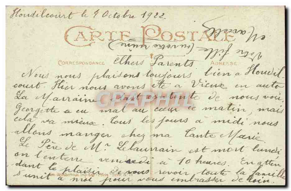 CPA Fantaisie Fleurs — Verso