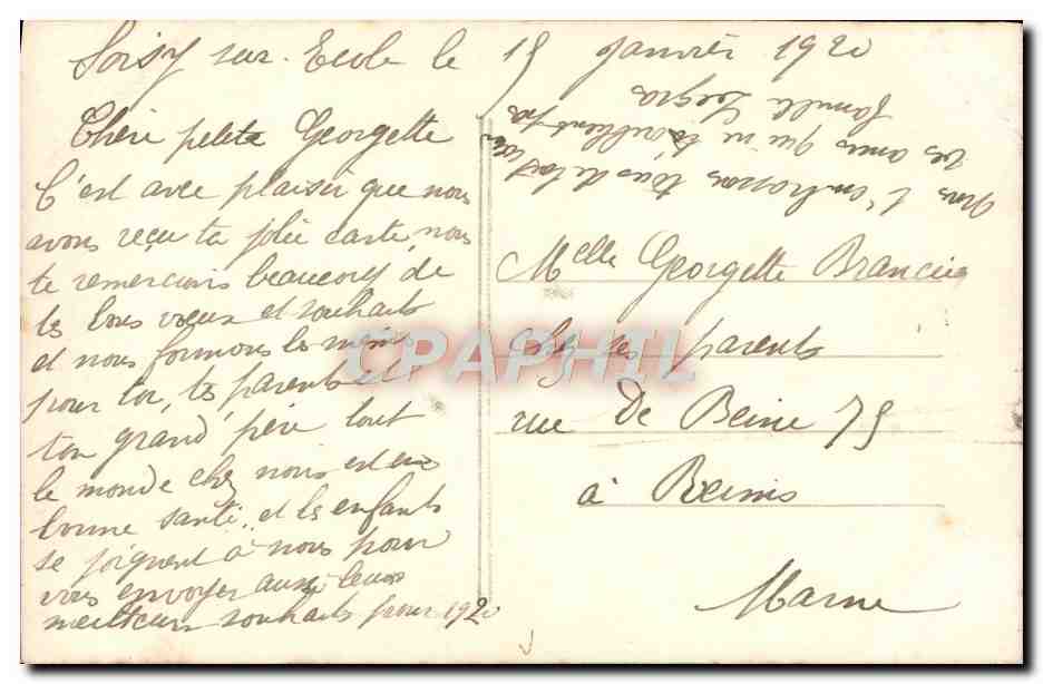 CPA Fantaisie Femme — Verso