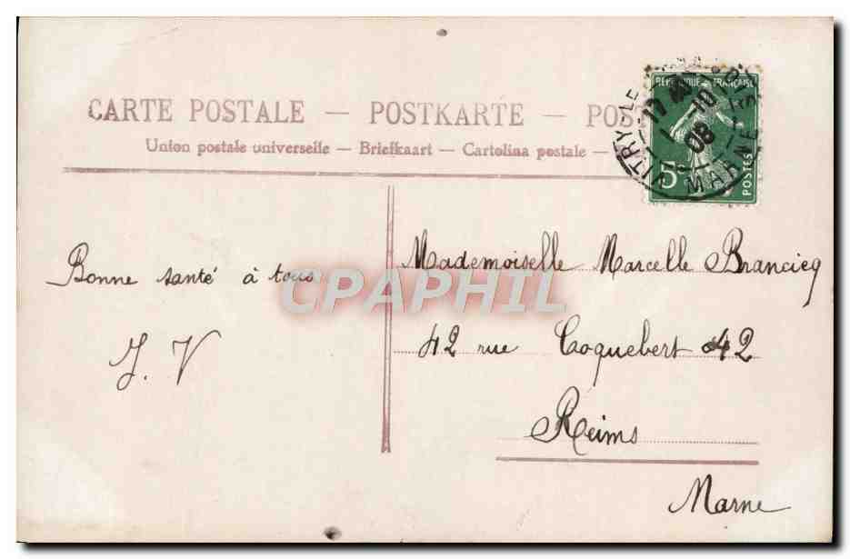 CPA Fantaisie Enfant Trefle — Rückseite
