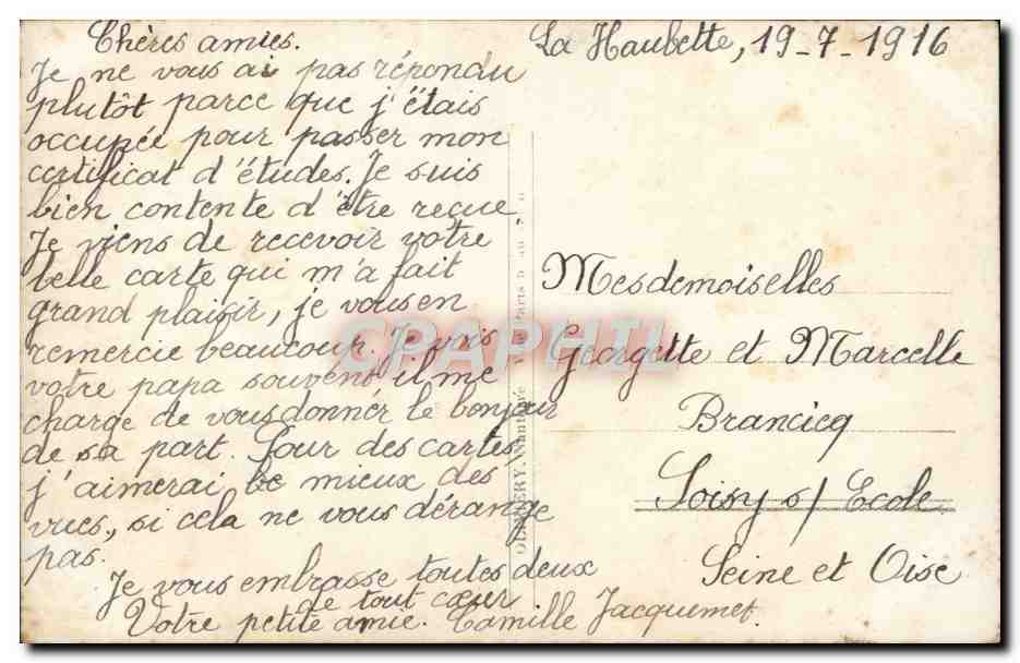CPA Fantaisie Fleurs Muguet — Rückseite