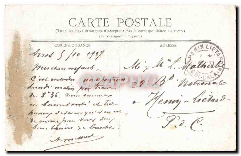 CPA Fantaisie Enfant Mandolinette  — Rückseite