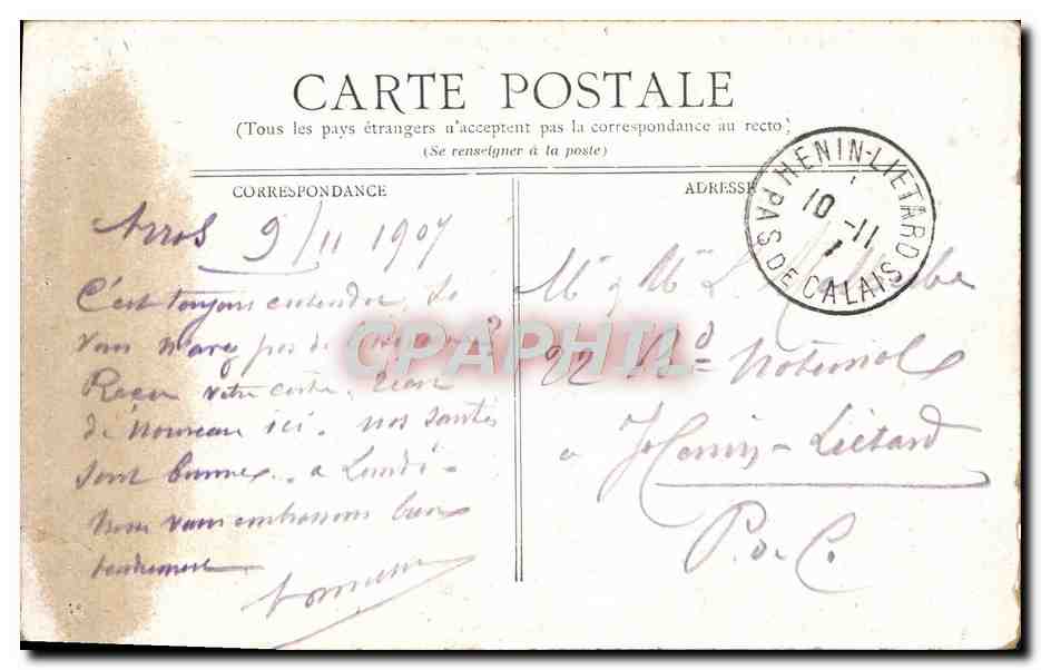 CPA Fantaisie Enfant Mandolinette  — Verso