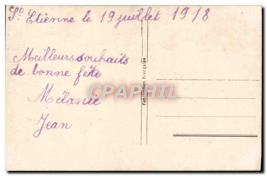 CPA Fantaisie Fleurs — Verso