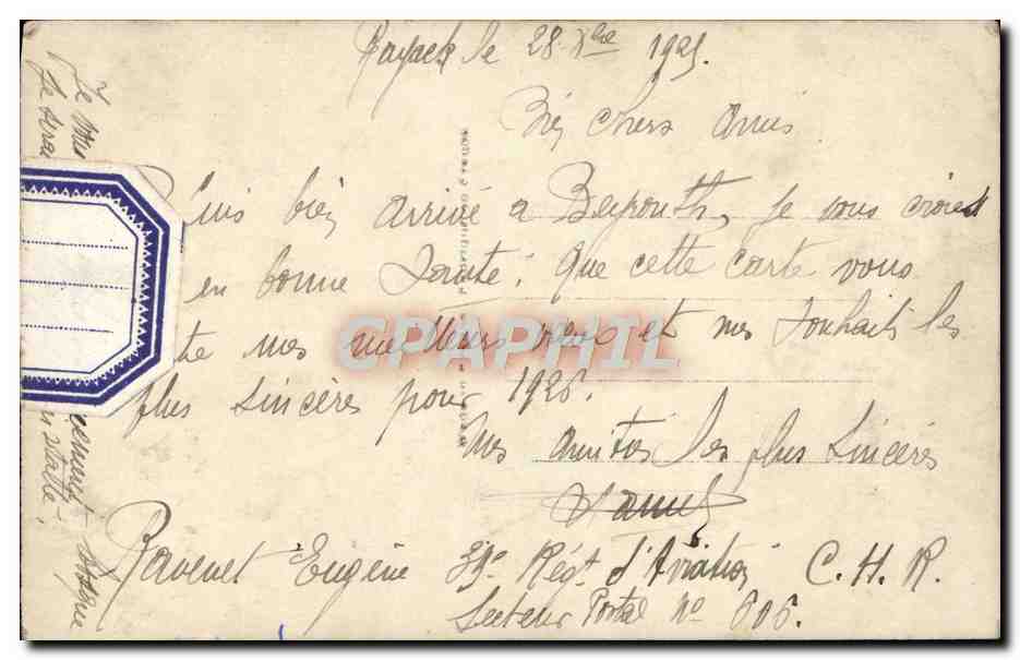 CPA Fantaisie Fleurs — Rückseite