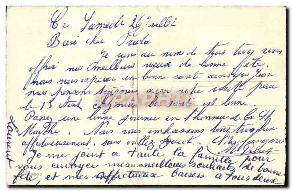 CPA Fantaisie Fleurs — Verso