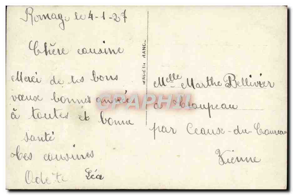 CPA Fantaisie Fleurs — Verso
