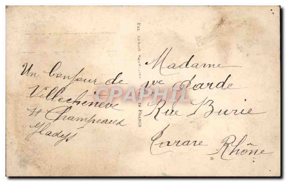 CPA Fantaisie Femme — Verso