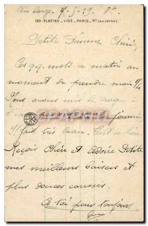 CPA Fantaisie Femme Marin — Verso