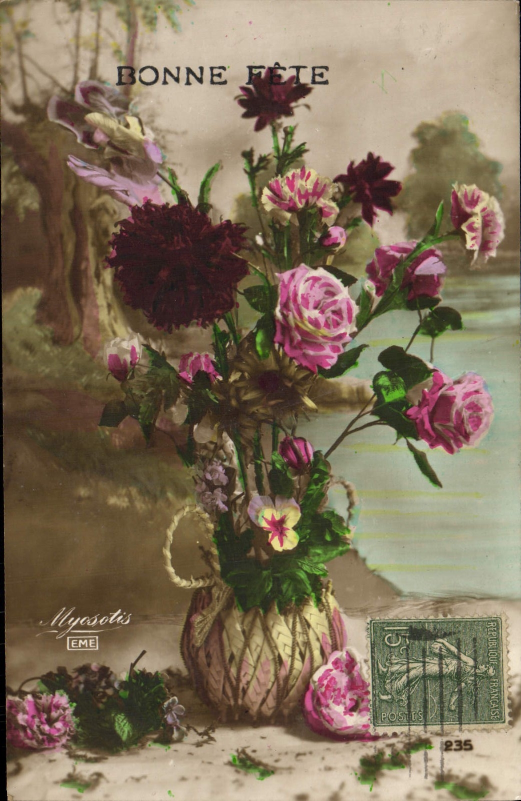 CPA Fantaisie Fleurs