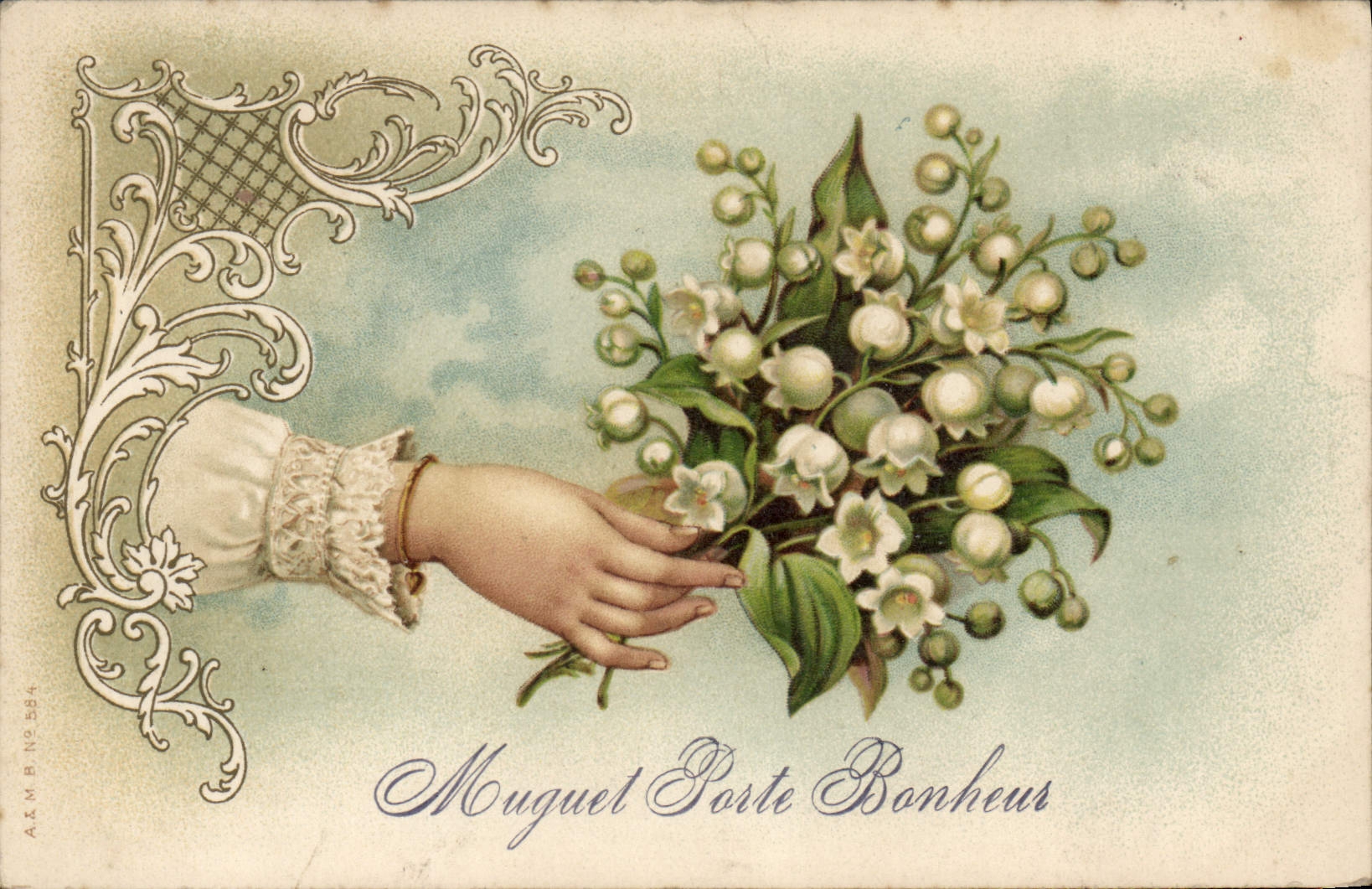 CPA Fantaisie Fleurs Muguet 