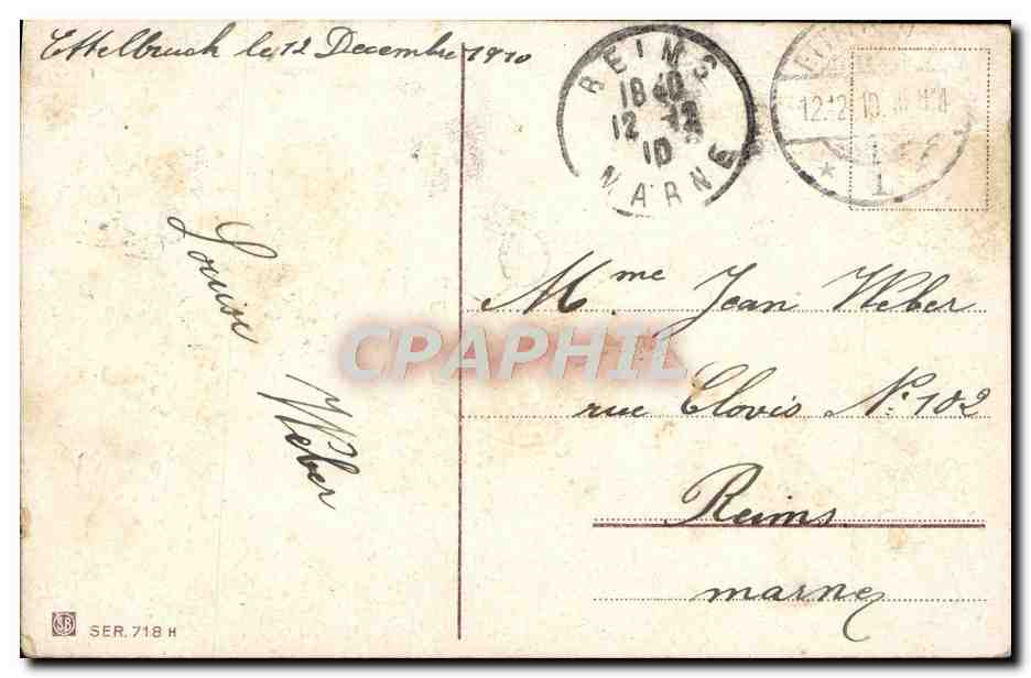 CPA Fantaisie Fleurs — Rückseite