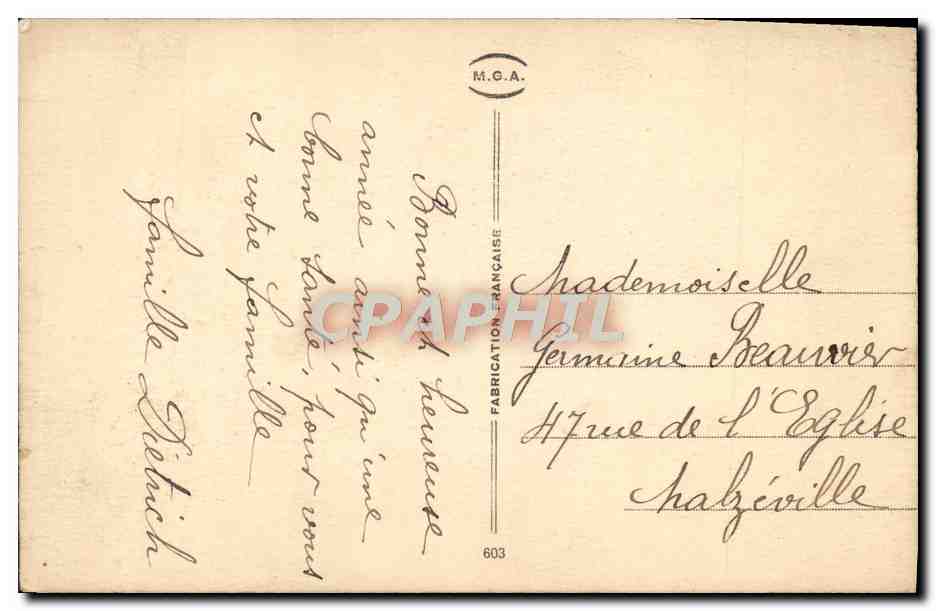 CPA Fantaisie Bonne anne — Rückseite