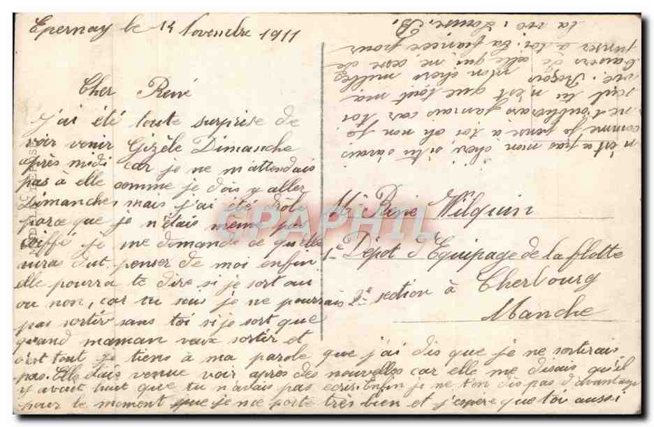 CPA Fantaisie Femme Homme Vision d'amour — Rückseite