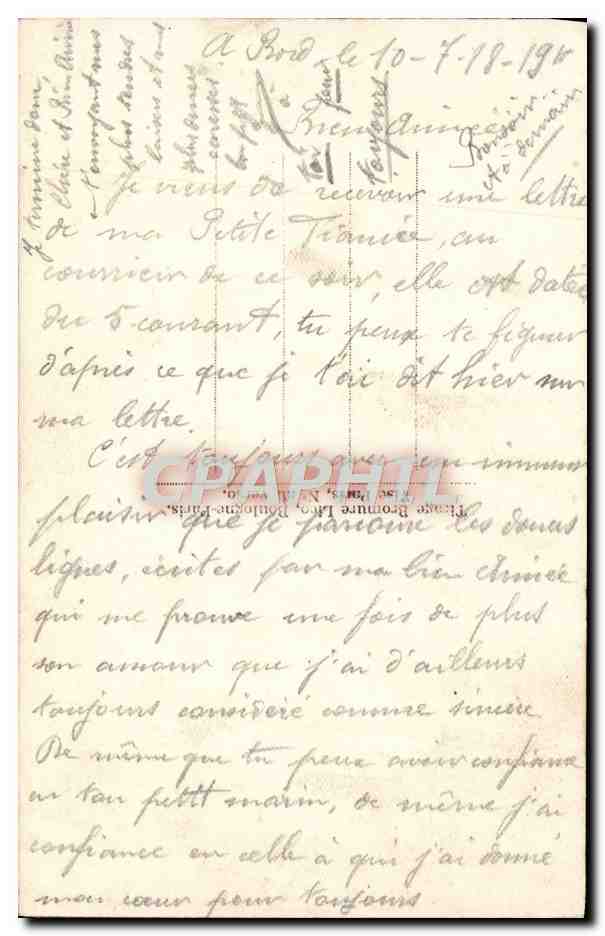 CPA Fantaisie Femme Marin  — Rückseite