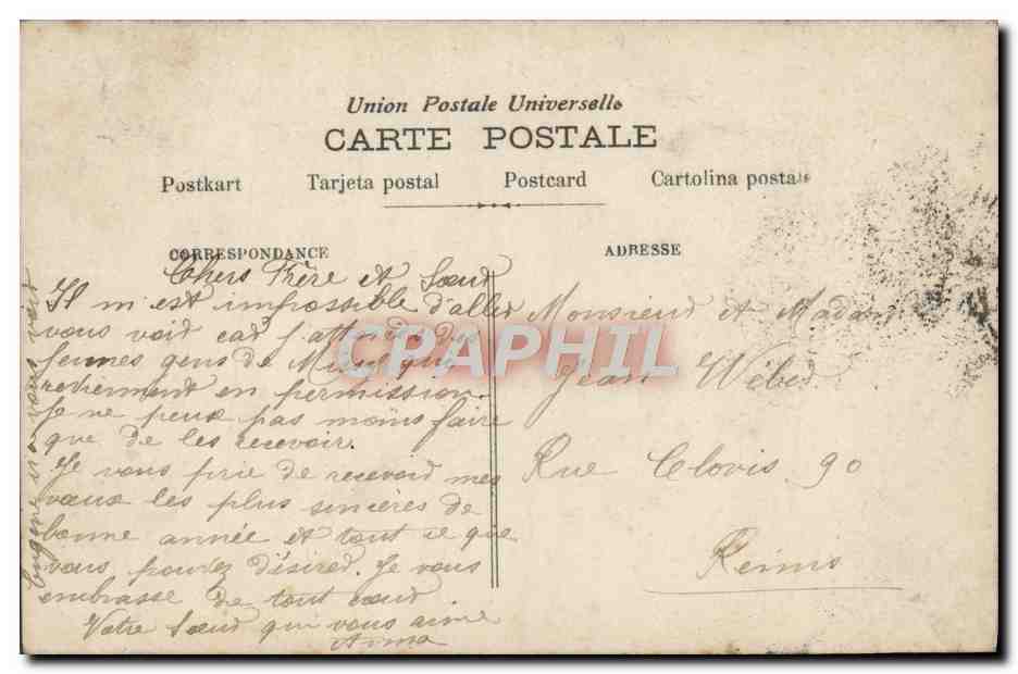 CPA Fantaisie Marin  — Verso