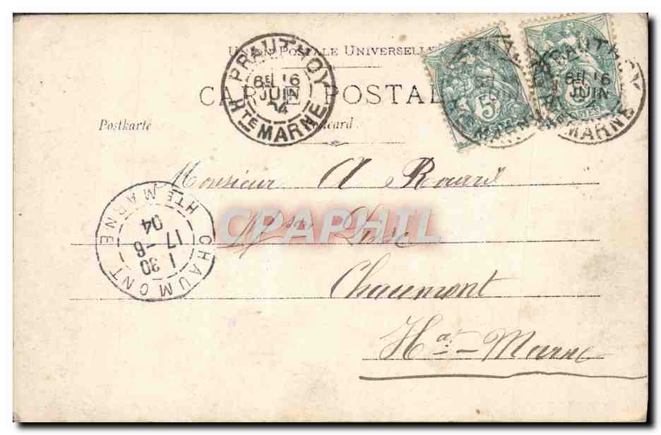 CPA Fantaisie Femme Pierat — Verso