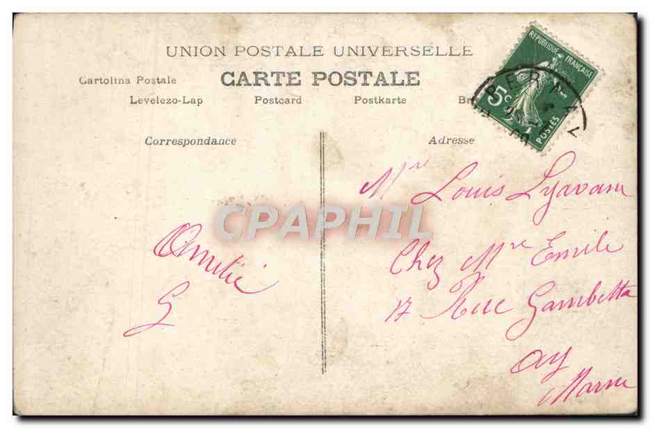 CPA Fantaisie Femme Enfant — Rückseite