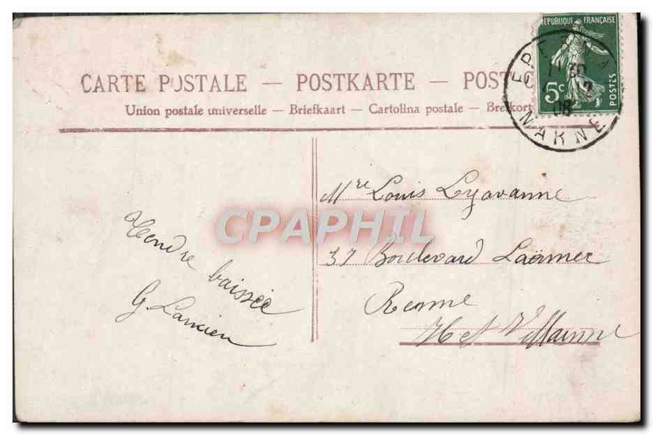 CPA Fantaisie Femme — Rückseite