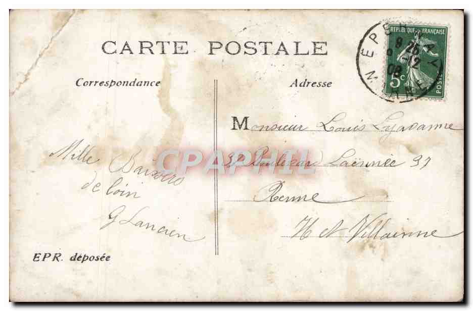 CPA Fantaisie Femme — Rückseite