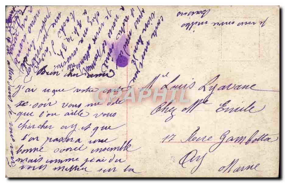 CPA Fantaisie Femme — Verso