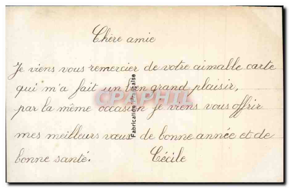 CPA Fantaisie Femme — Verso