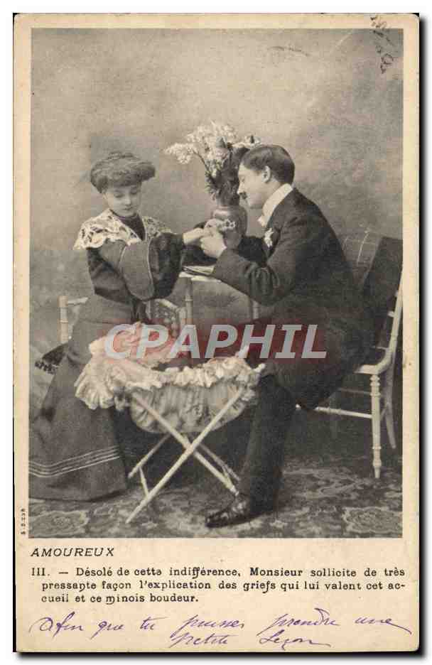 CPA Fantaisie Femme Amoureux