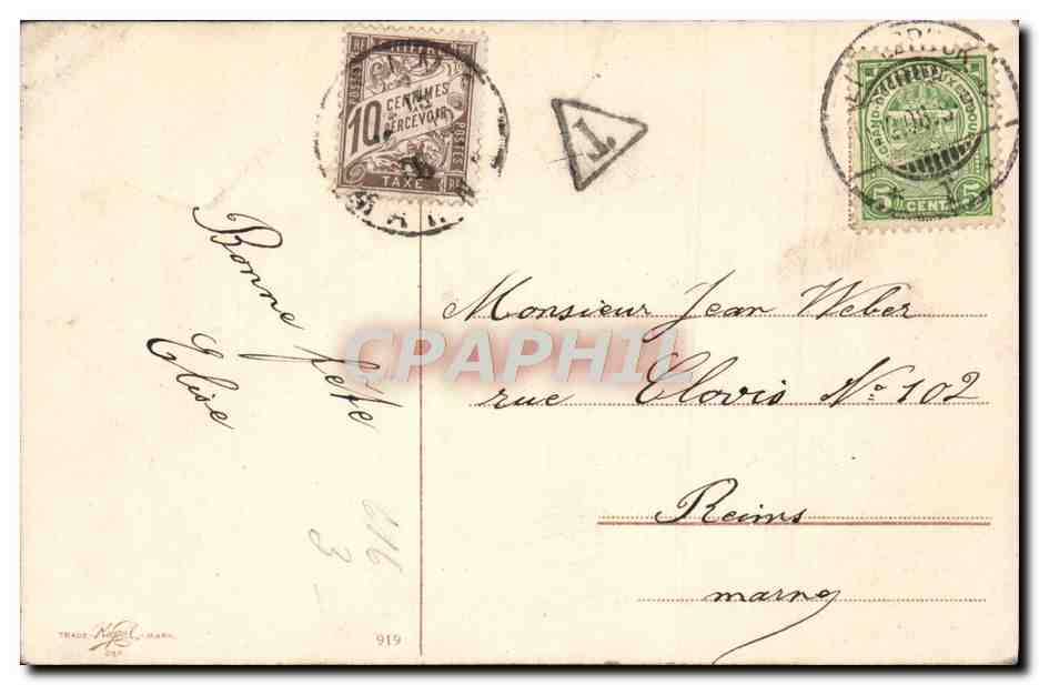 CPA Fantaisie Fleurs Colombes  — Verso