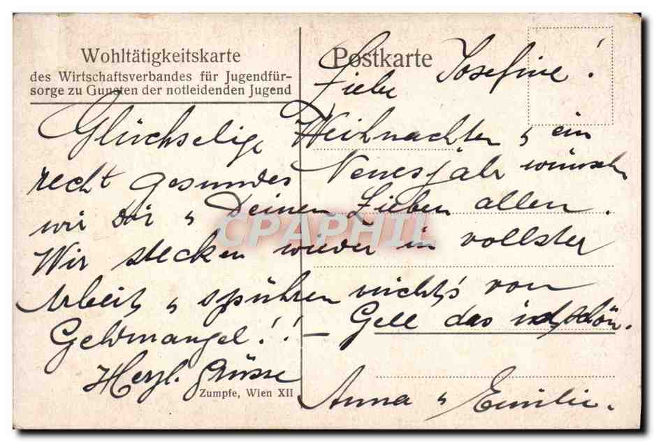CPA Fantaisie Enfant — Rückseite