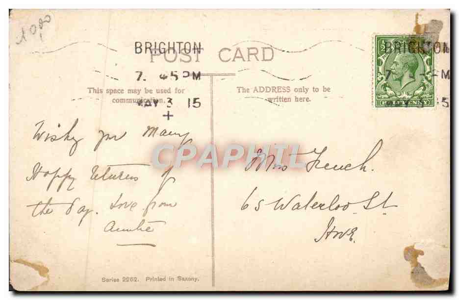 CPA Fantaisie Fleurs — Verso