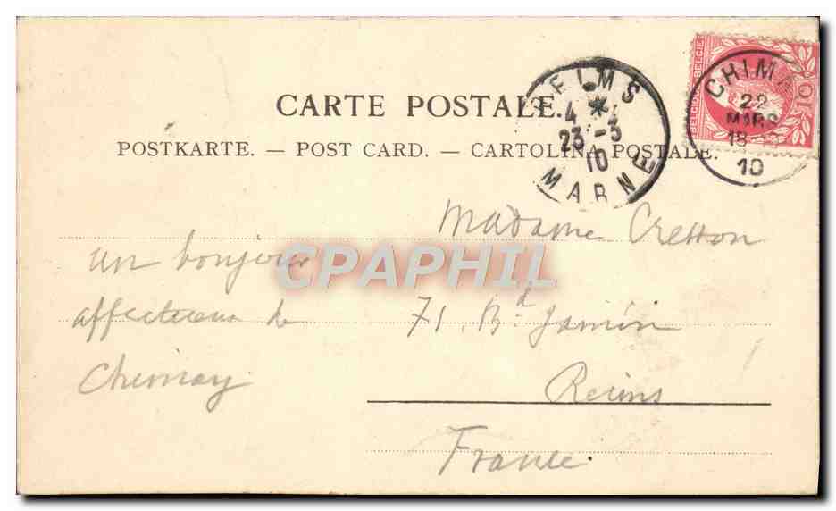 CPA Fantaisie Automobile Moto  — Verso
