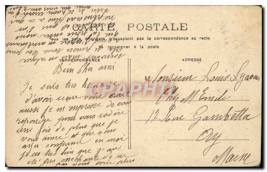 CPA Fantaisie Femme  — Verso