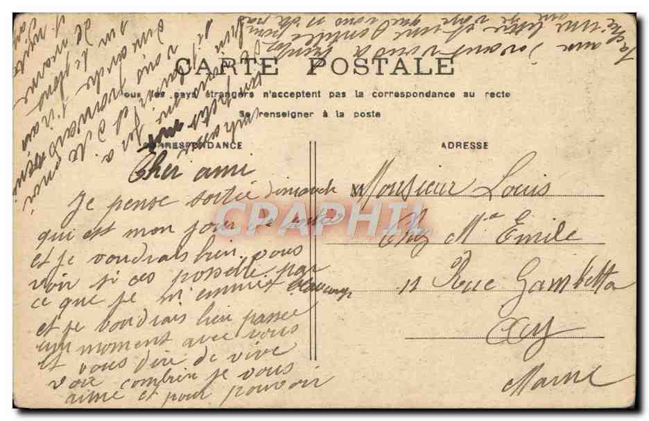 Couple amoureux — scène de tendresse — éditeur non identifié, n°5 — Rückseite
